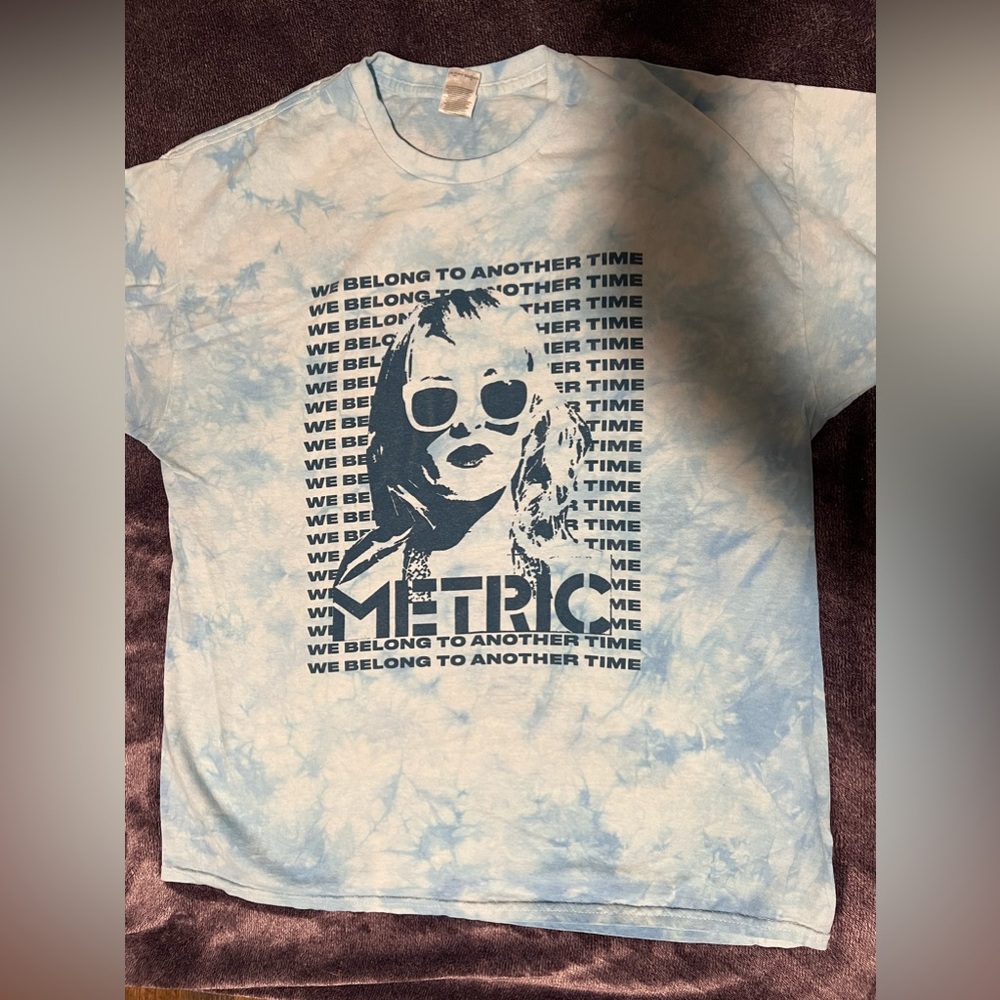 Metric Emily “we belong to another time” tie dye shirt 💙🖤